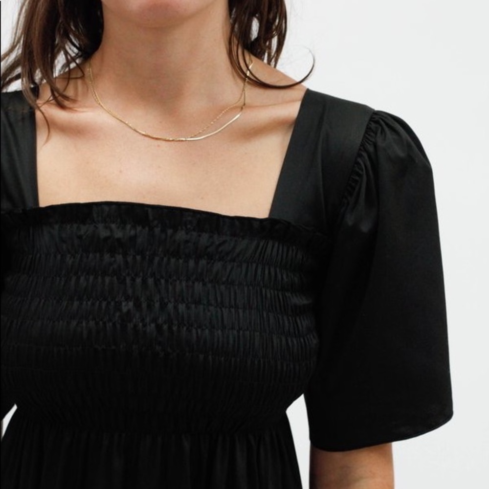 Lisa Says Gah Cotton Satin Toni Mini Dress